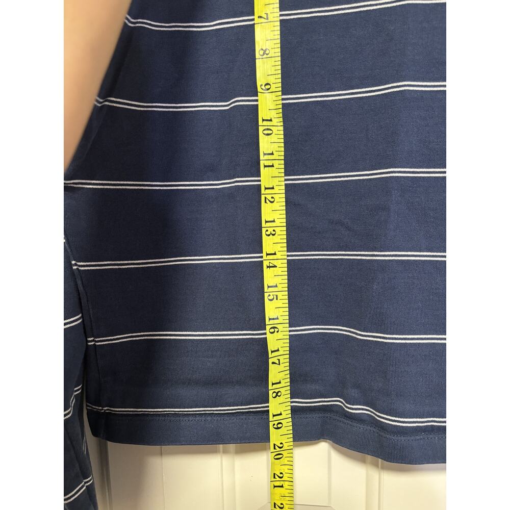 Nike Navy and White Striped Crop Long Sleeve Shirt S - Picture 5 of 8